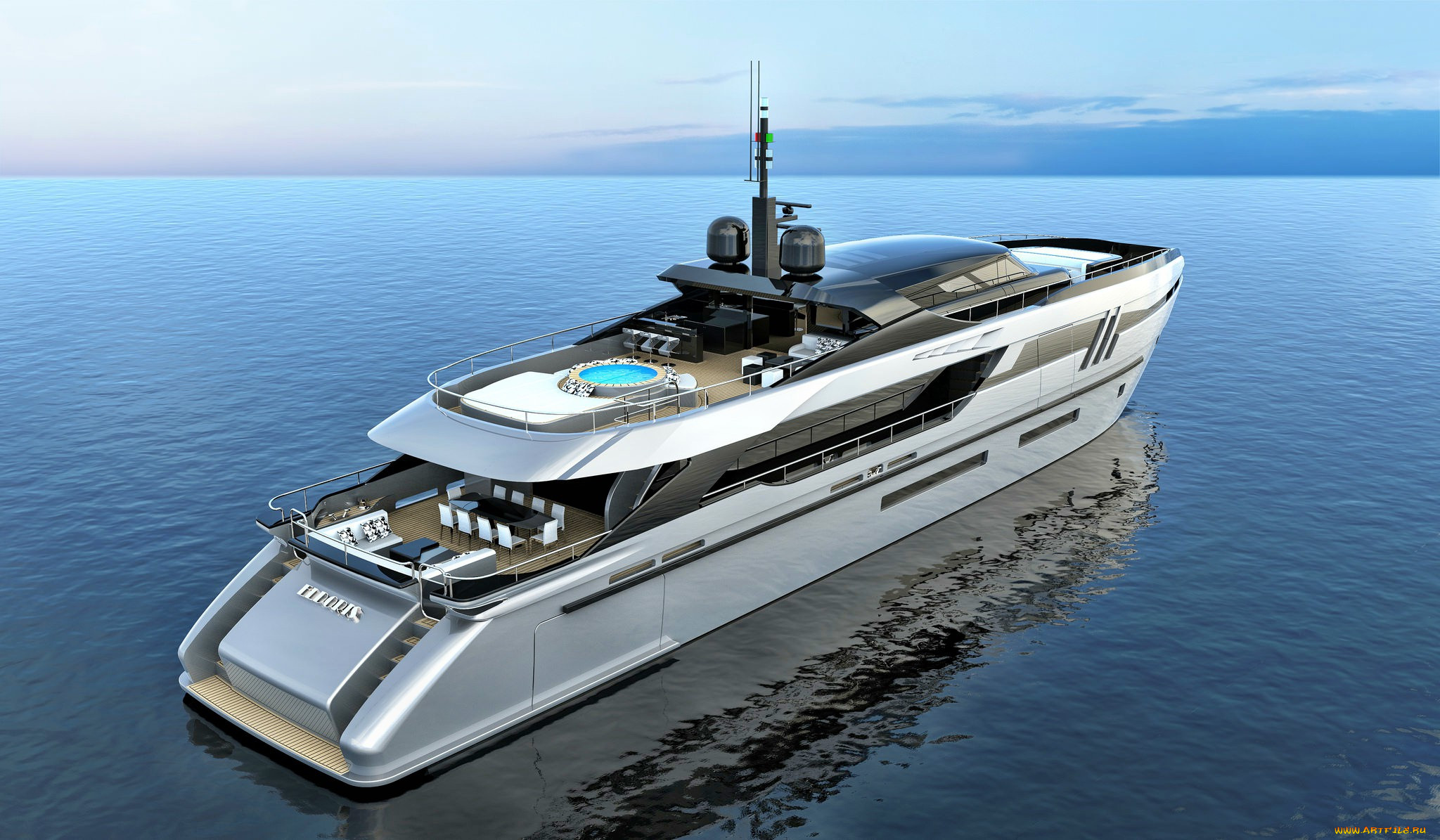 eldoris  43m superyacht, , 3d, 